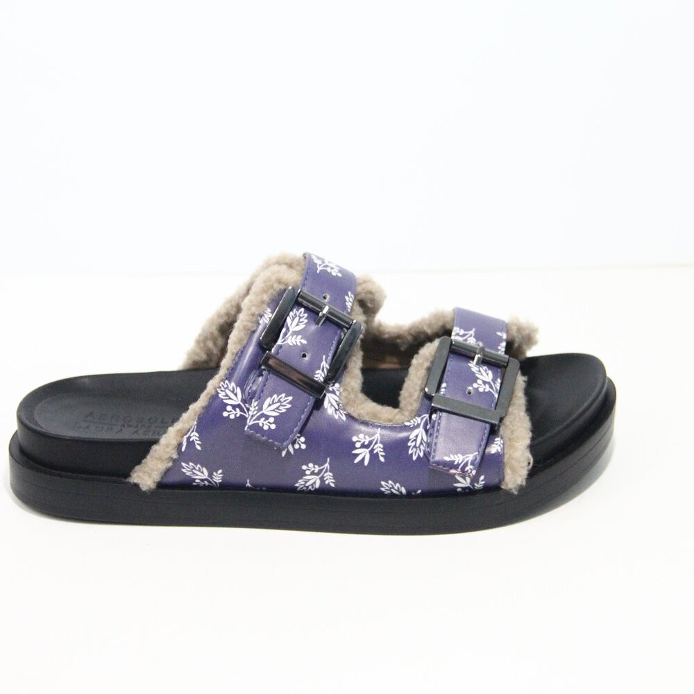 Aerosoles x Laura Ashely Sandals New Women Slide Faux Leather sz 7.4